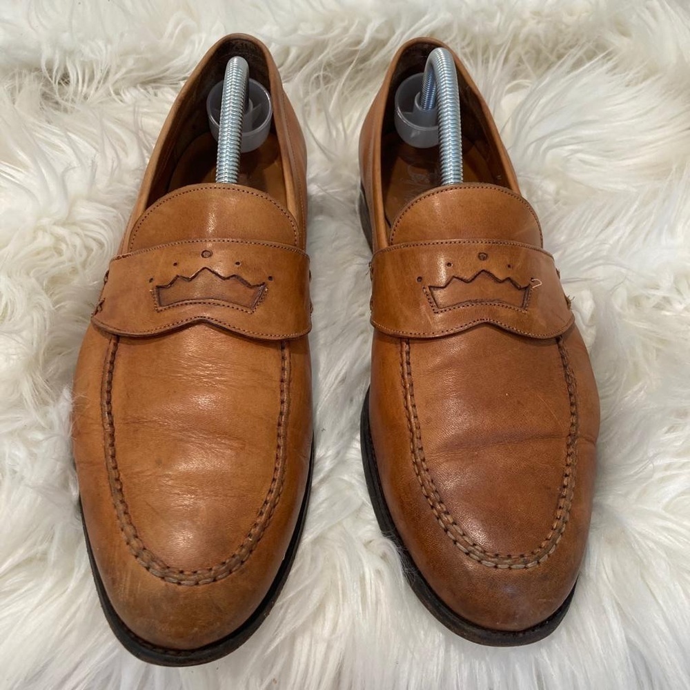 Barker Black Crown Loafer Ashfield Chesnut Calf Chisseled toe Loafer Size 10.5
